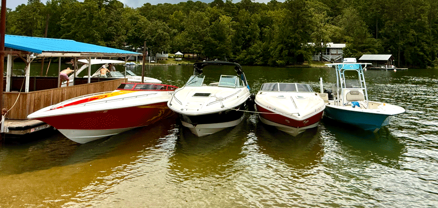 Boats Tied up. at Boondocks