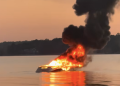 Boat Fire Lake Martin