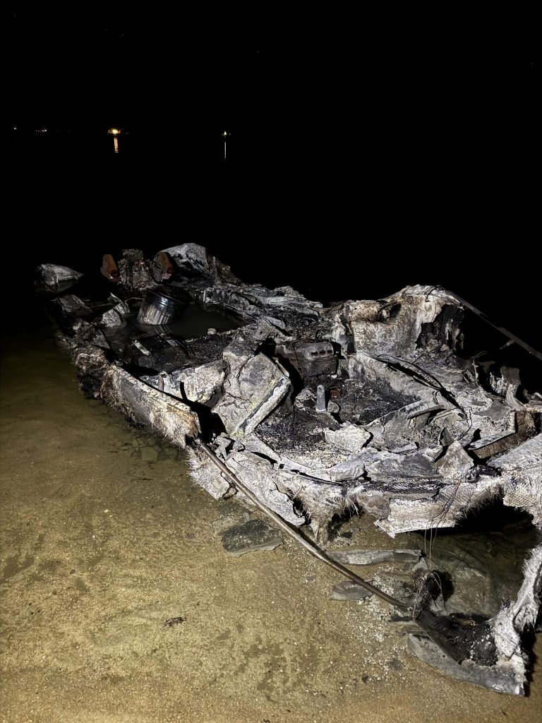 Boat Fire Lake Martin